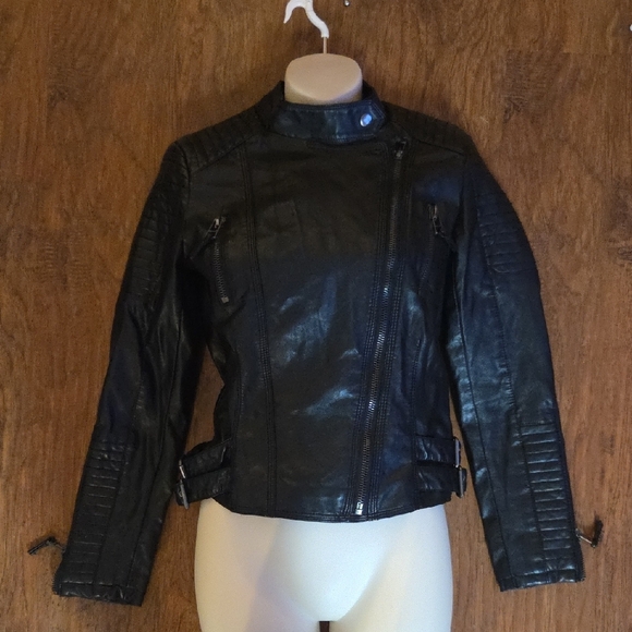 IRON MAIDEN Upcycled FAUX LEATHER Jacket - Picture 3 of 11